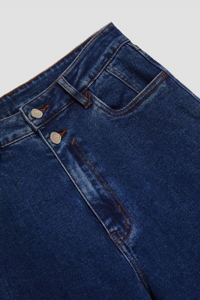 Spodnie jeansowe damskie, granatowe, Moodo