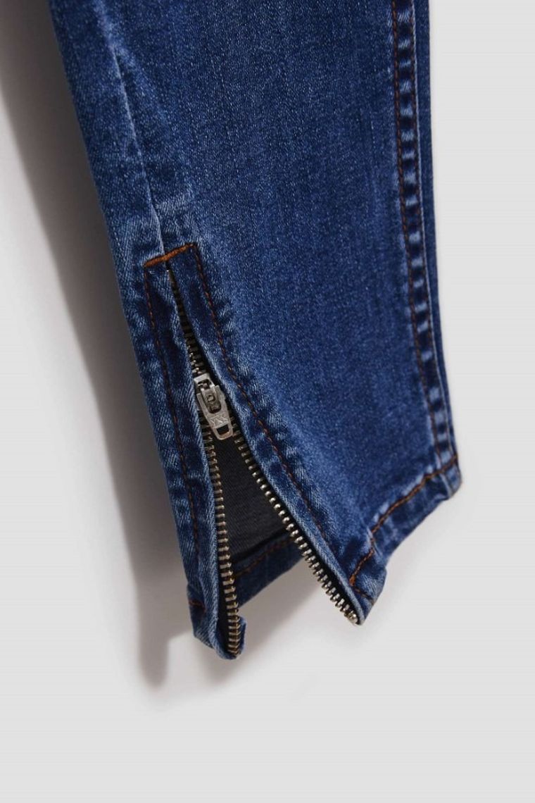 Spodnie jeansowe damskie, granatowe, Moodo