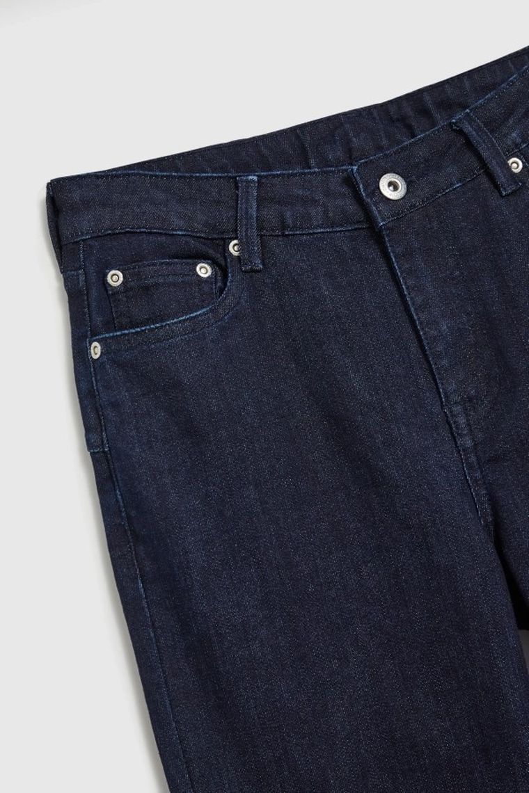 Spodnie jeansowe damskie, granatowe, Moodo