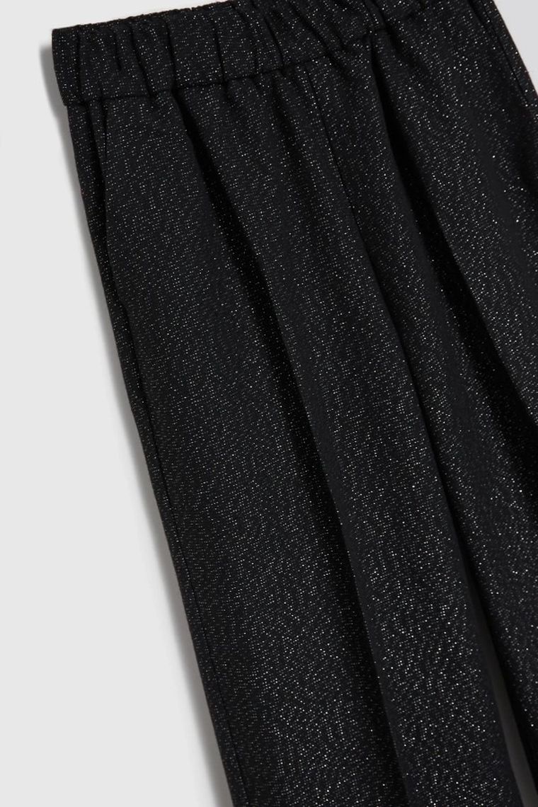 Spodnie materiałowe damskie, czarne, Moodo