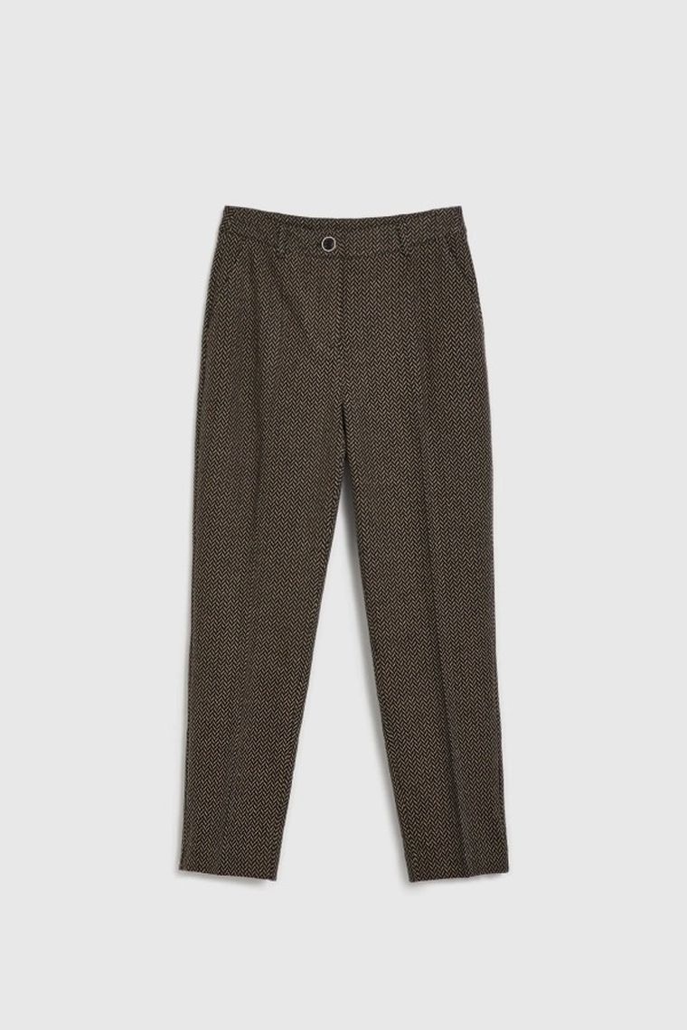 Spodnie materiałowe damskie, czarne, Moodo