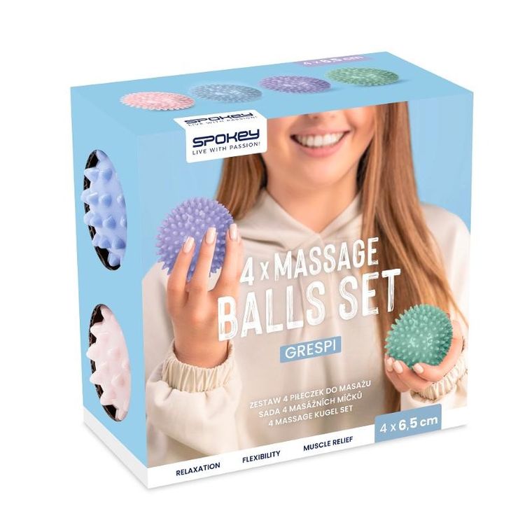 Spokey, Grespi, zestaw piłeczek do masażu, 4 szt.