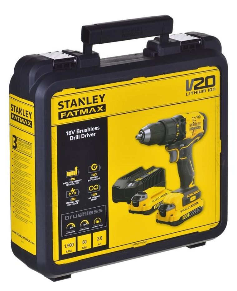 Stanley, wkrętarka, 18V, V20, SFMCD710D2K-QW