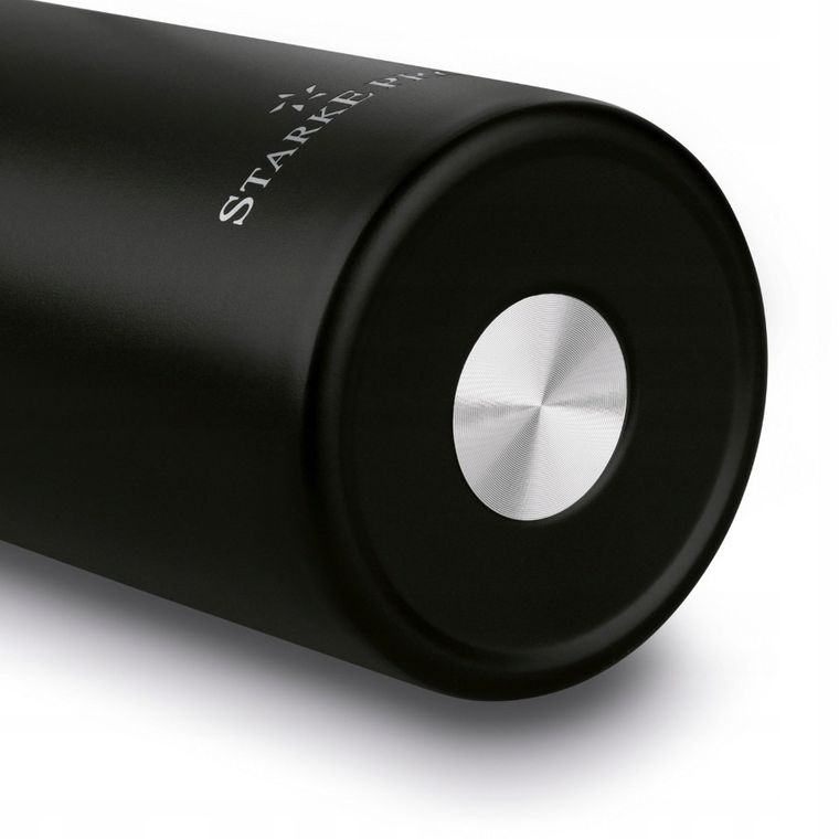 Starke Pro, Lazaro, butelka termiczna z sitkiem, czarna, 400 ml