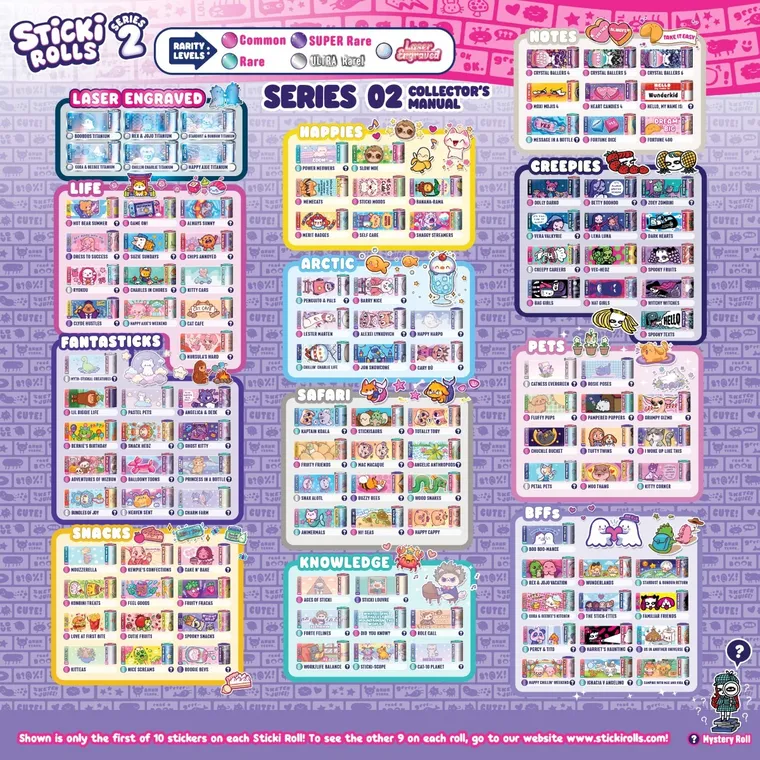 Sticki Rolls, Bransoletki z rolkami, zestaw z albumem i naklejkami kolekcjonerskimi, 120 elementów