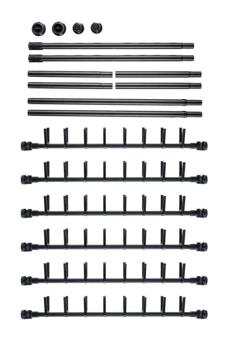 Stojak na buty teleskopowy, Herkules, czarny, wysokość 165-300 cm
