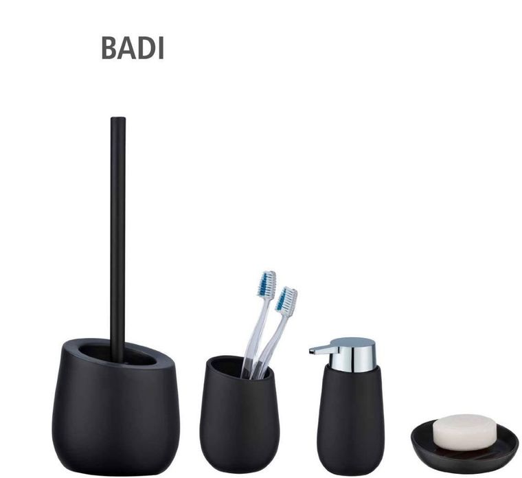 Stojak na szczotkę wc, Badi, czarny