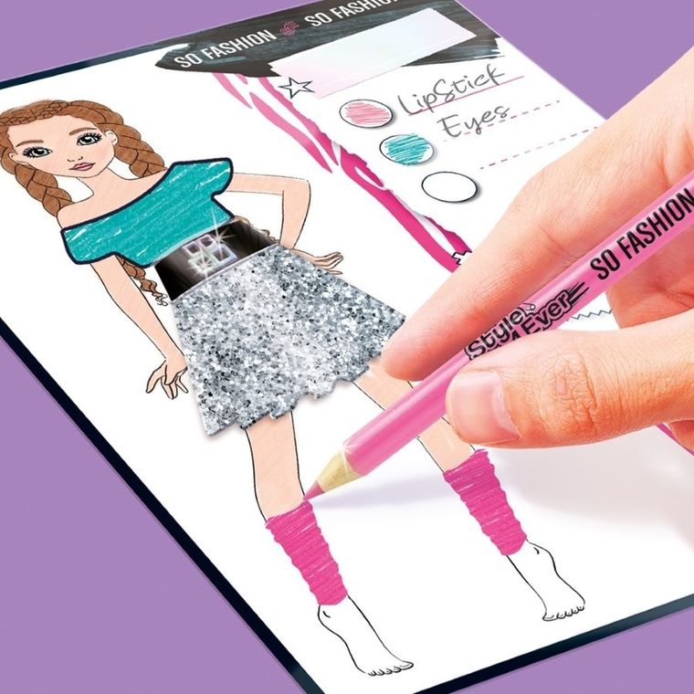 Style4Ever, Projekt Moda, Szkicownik, zestaw kreatywny z naklejkami