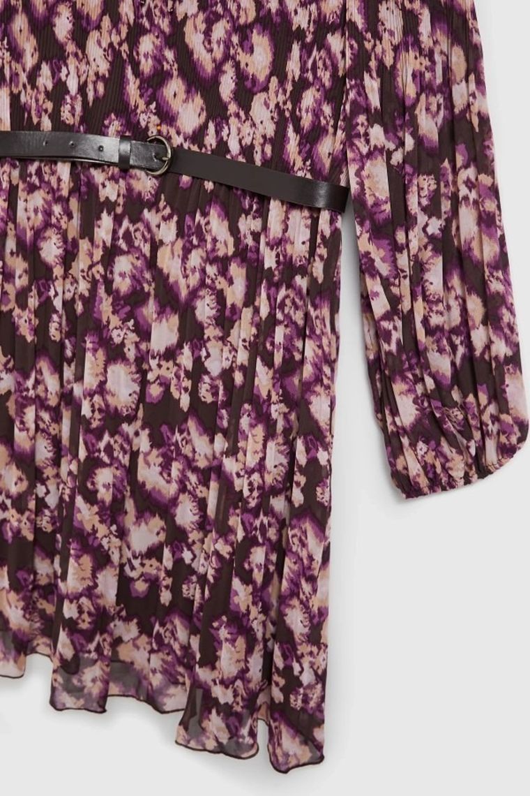 Sukienka damska, brązowa, Moodo