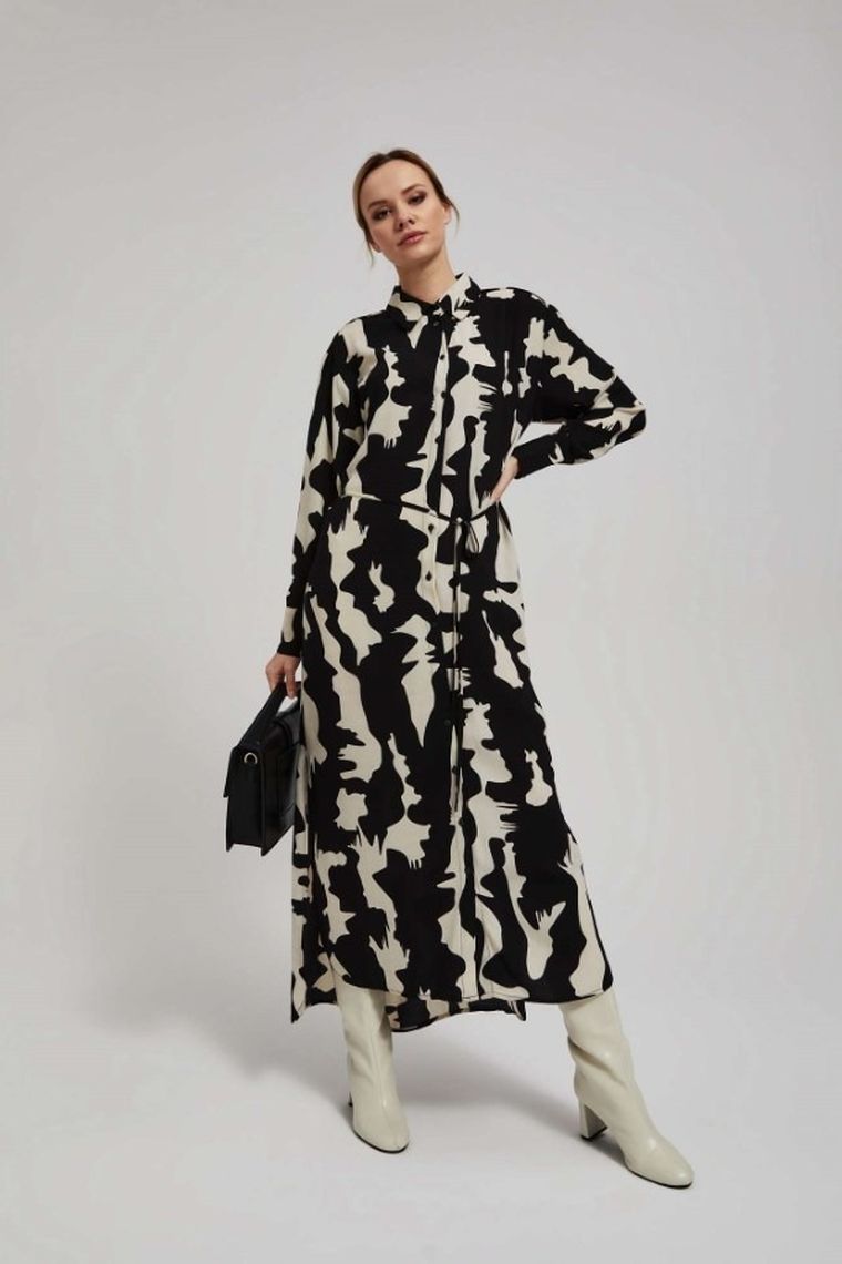 Sukienka damska, czarna, Moodo