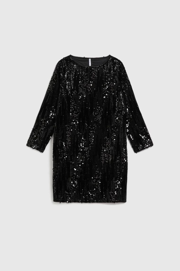 Sukienka damska, czarna, Moodo