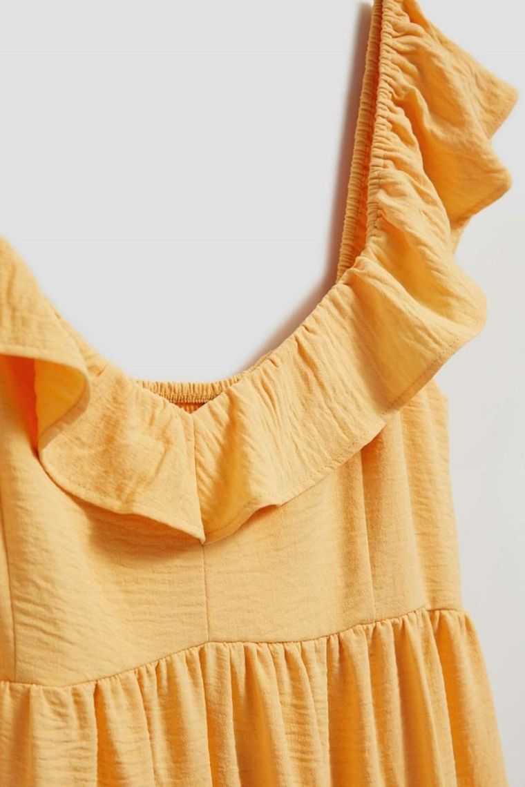 Sukienka damska, żółta, Moodo