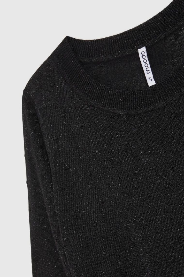 Sweter damski, czarny, Moodo