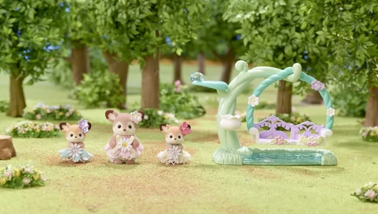 Sylvanian Families, Jelonki na kwiatowej huśtawce, zestaw z figurkami, 5801