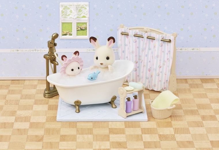 Sylvanian Families, Łazienka z wanną i prysznicem, zestaw akcesoriów, 5739