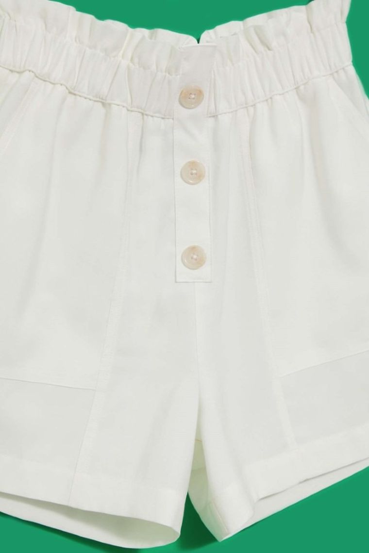 Szorty damskie, białe, Moodo