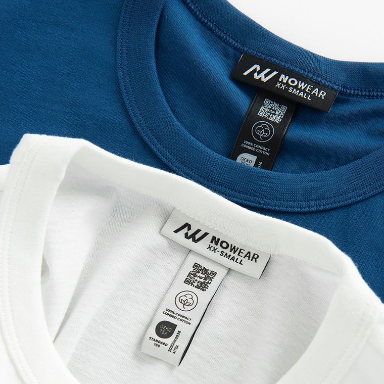 T-shirt z bawełny czesanej 2-pack NOWEAR