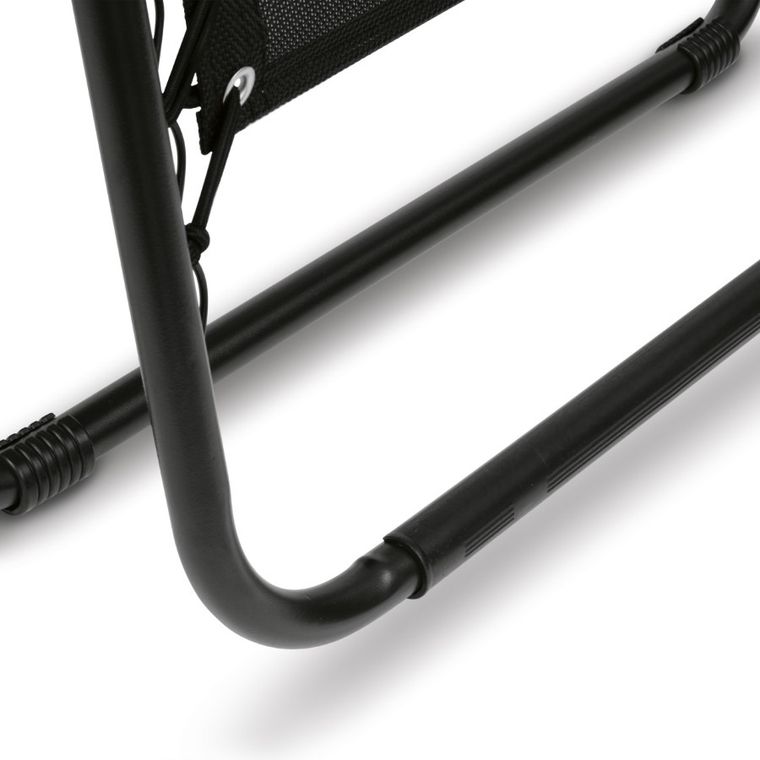 Tadar, leżak ogrodowy grawitacyjny, czarny, 66-160-110 cm