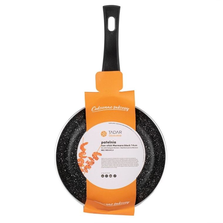 Tadar, Marmara Black, patelnia marmurkowa non-stick, bez indukcji, 14 cm