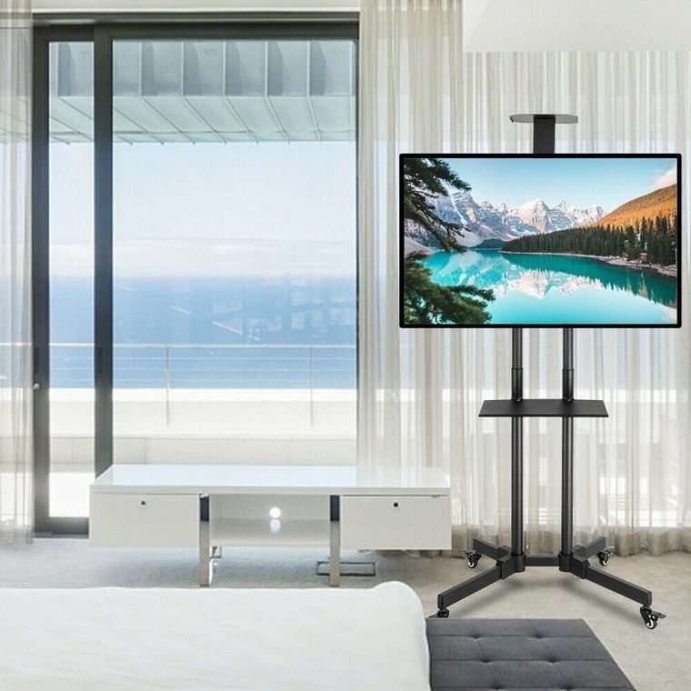 Techly, mobilny stojak do TV, 37-70 cali, 50 kg, dwie półki