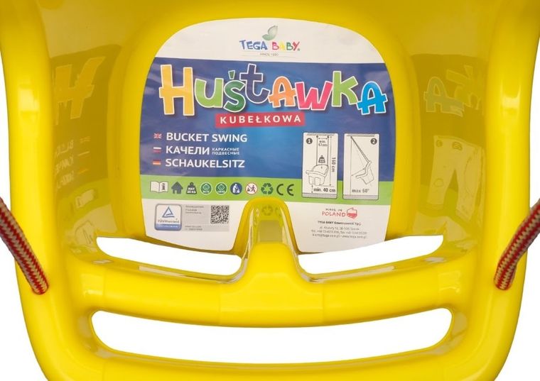 Tega, huśtawka kubełkowa, żółta