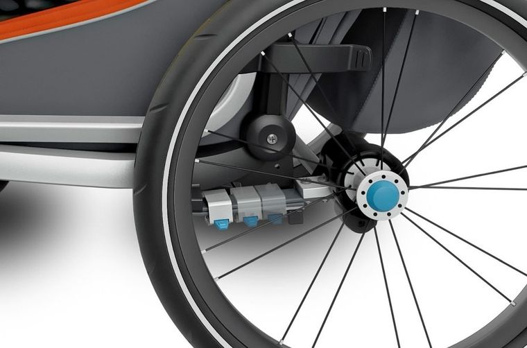 Thule, Chariot Cross 2, przyczepka rowerowa, czerwono-szara