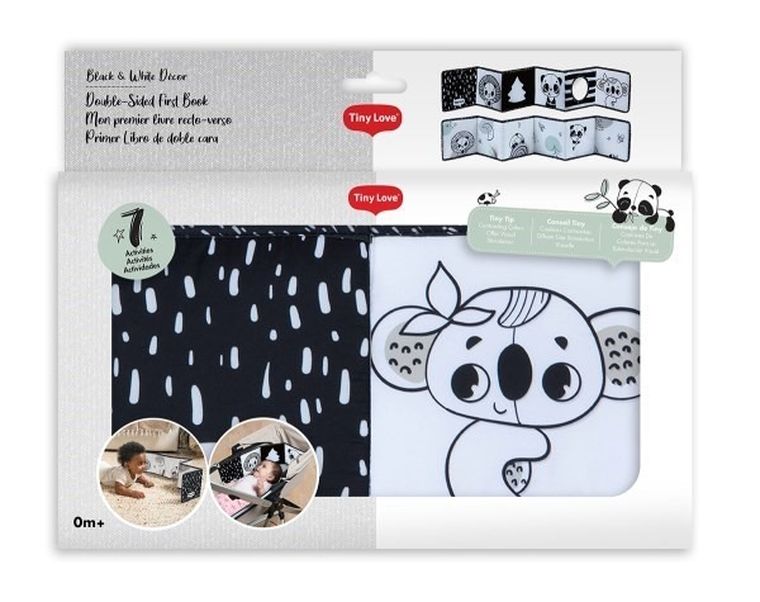 Tiny Love, Décor, książeczka interaktywna, dwustronna, czarno-biała