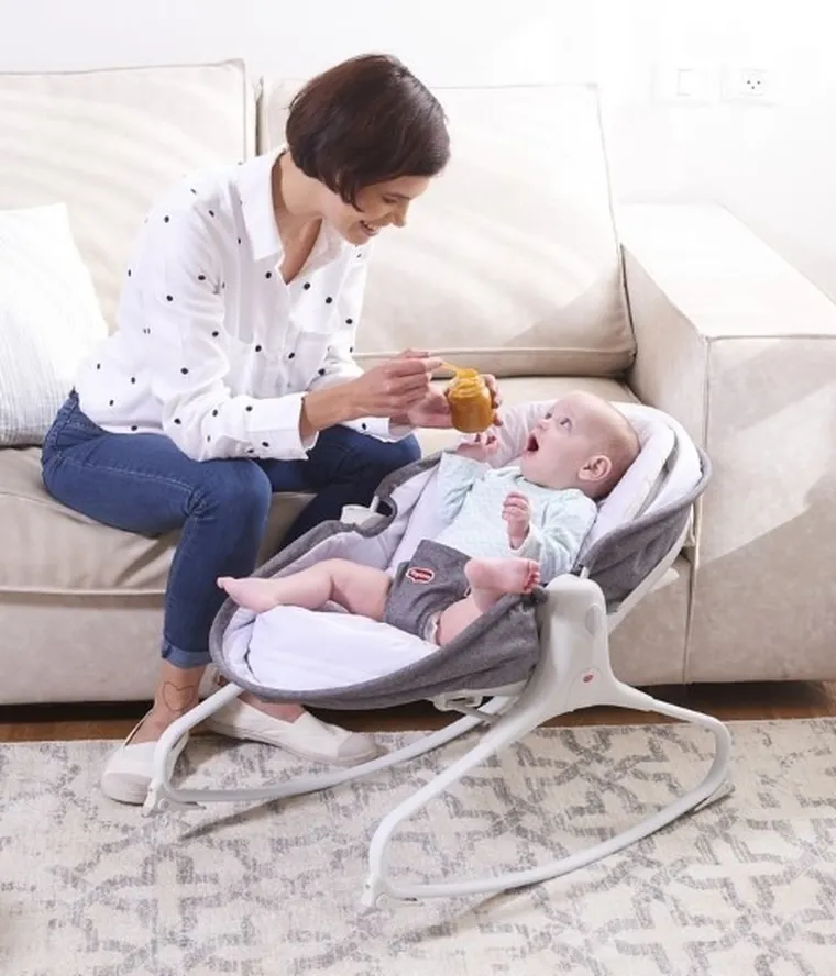 Tiny Love, leżaczek, bujaczek, 3w1, szary