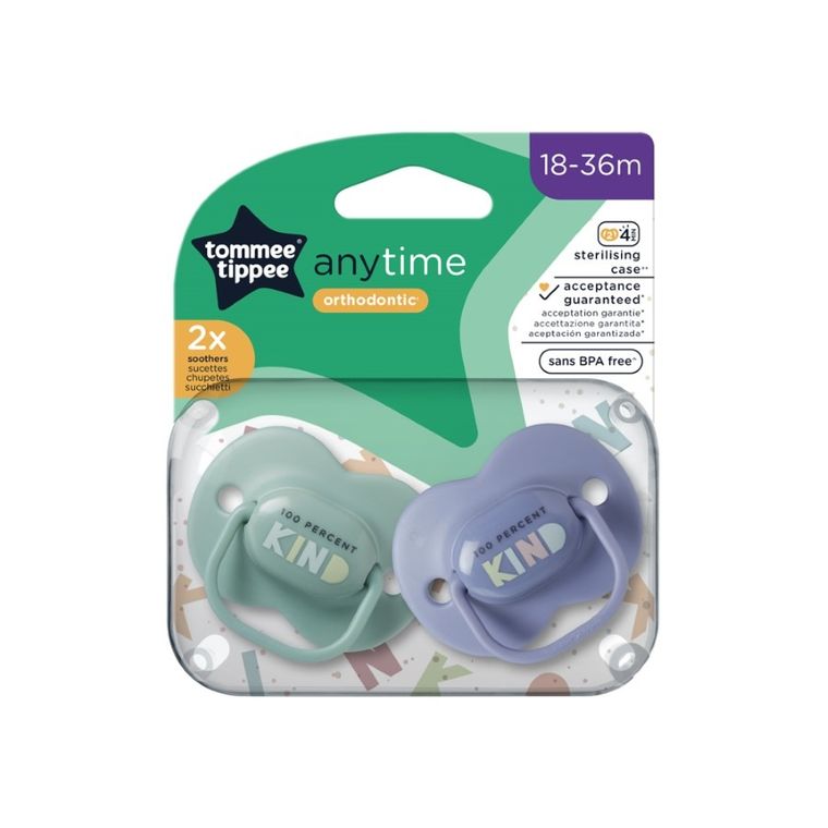 Tommee Tippee, Anytime, smoczek uspokajający, 18-36 m, 2 szt.