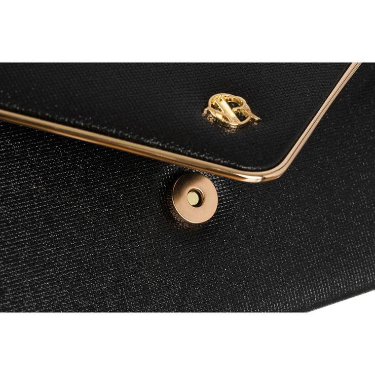 Torebka kopertówka, czarna, Rovicky