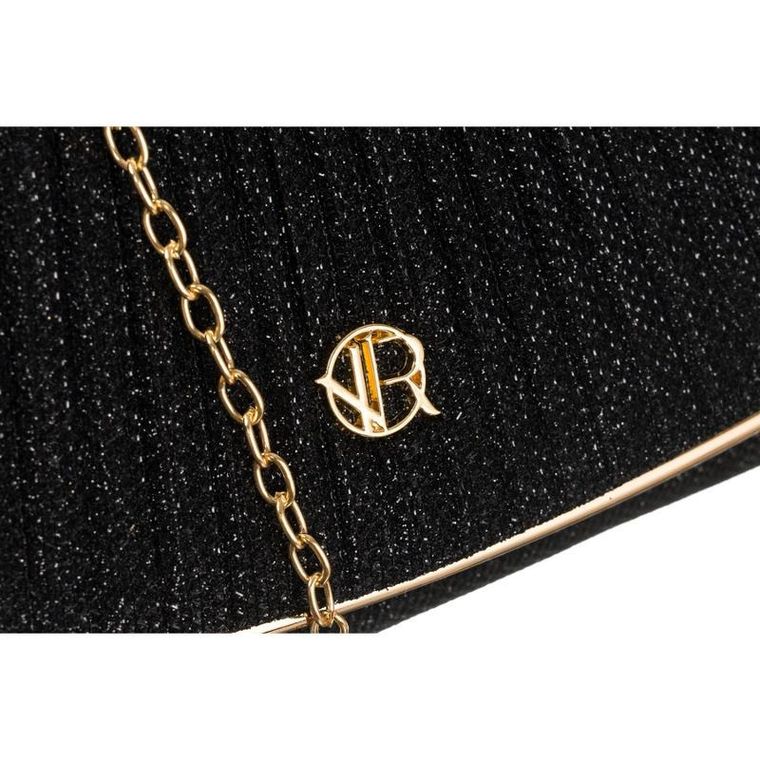 Torebka kopertówka, czarna, Rovicky