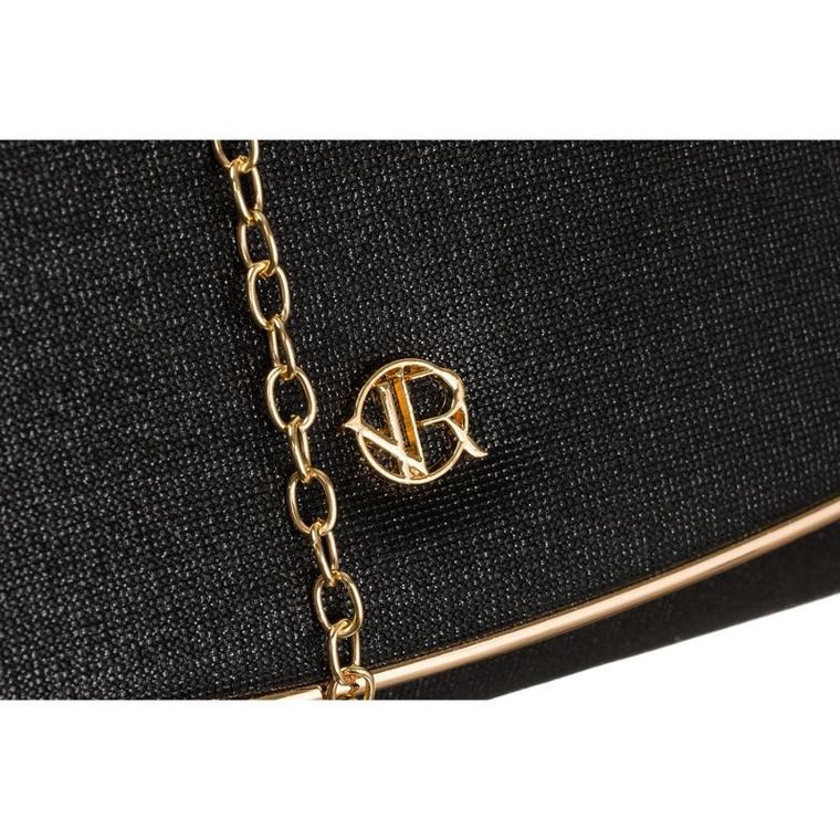 Torebka kopertówka, czarna, skóra ekologiczna, Petereson