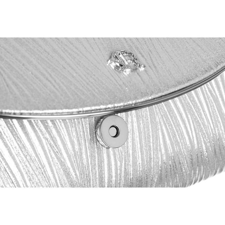 Torebka kopertówka, srebrna, skóra ekologiczna, Rovicky