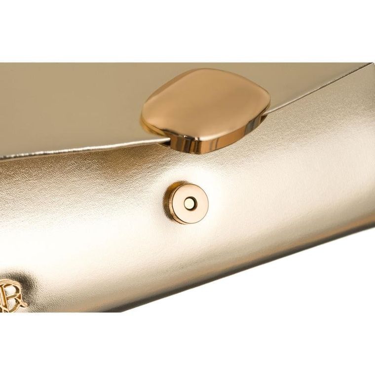 Torebka kopertówka, złota, skóra ekologiczna, Rovicky