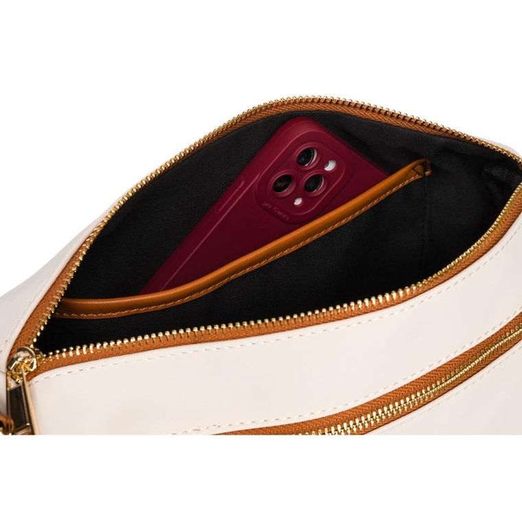 Torebka listonoszka, beżowa, Peterson