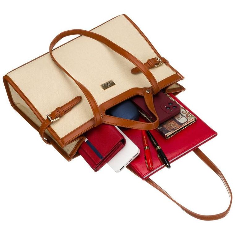 Torebka listonoszka, beżowa, Peterson