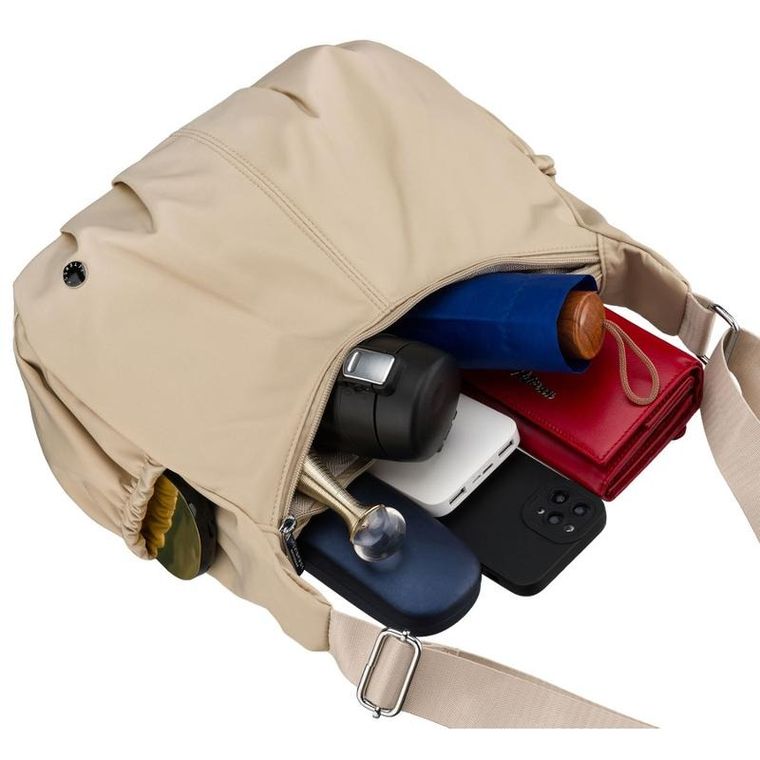 Torebka listonoszka, beżowa, Peterson