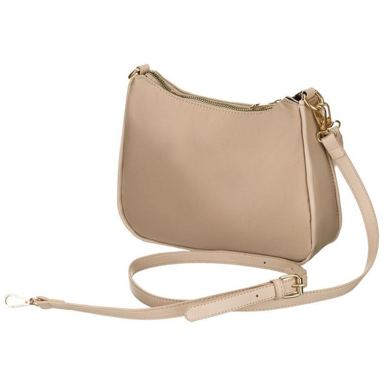 Torebka listonoszka, beżowa, skóra ekologiczna, Peterson