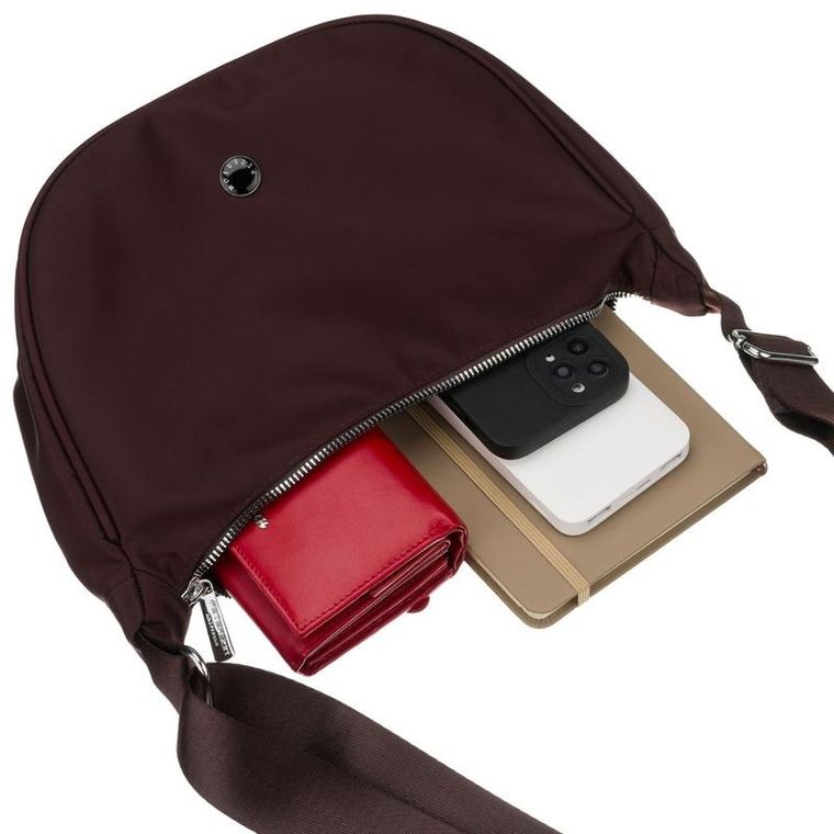 Torebka listonoszka, bordowa, Peterson