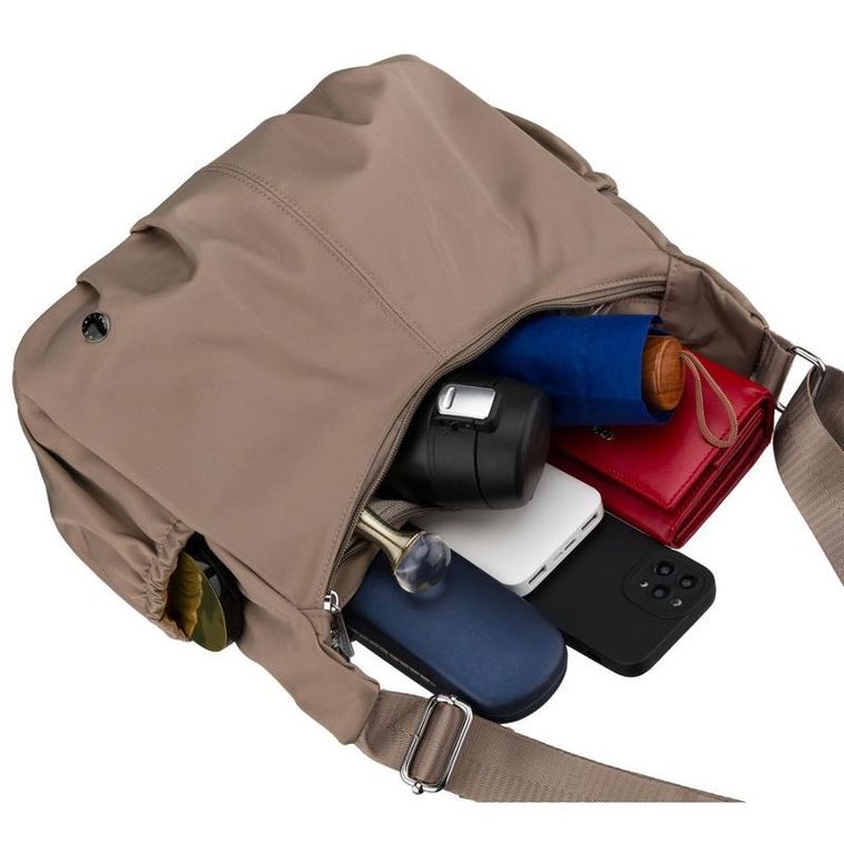 Torebka listonoszka, ciemnobeżowa, Peterson