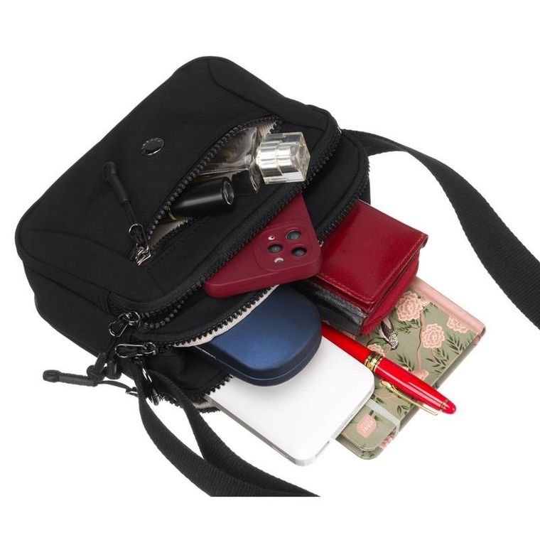 Torebka listonoszka, czarna, Peterson