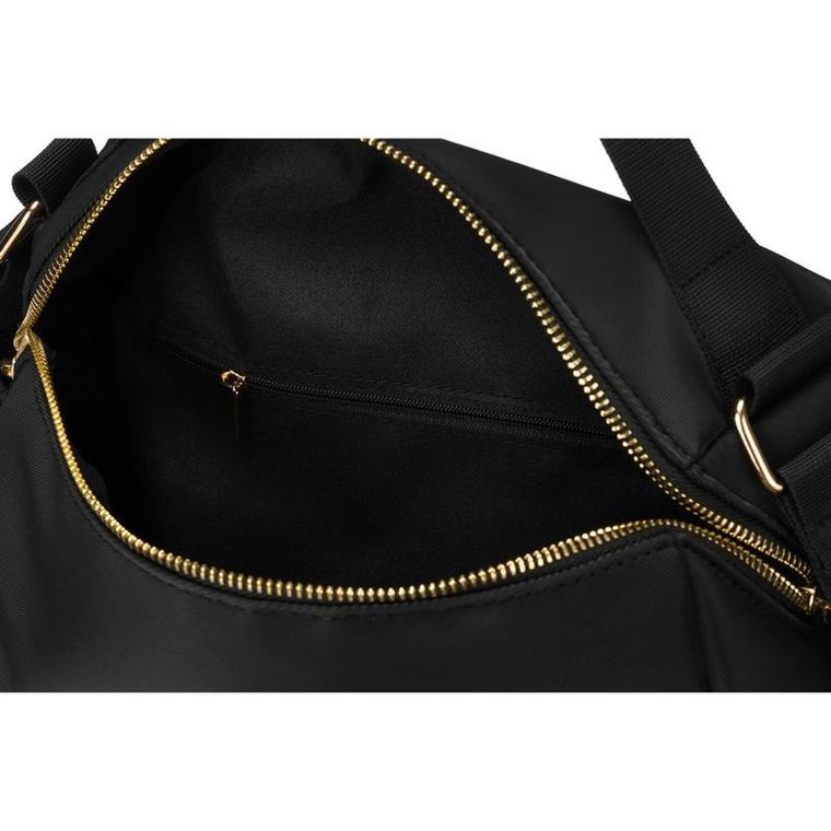 Torebka listonoszka, czarna, skóra ekologiczna, Petreson