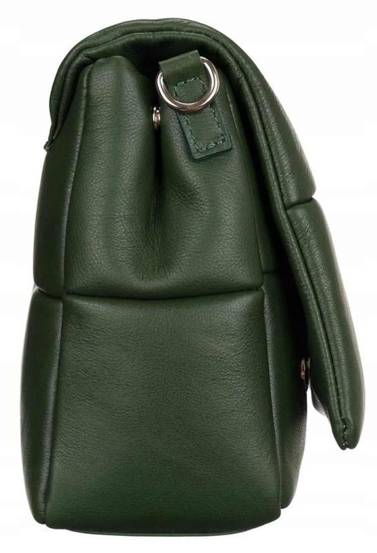 Torebka listonoszka, zielona, skórzana, Rovicky