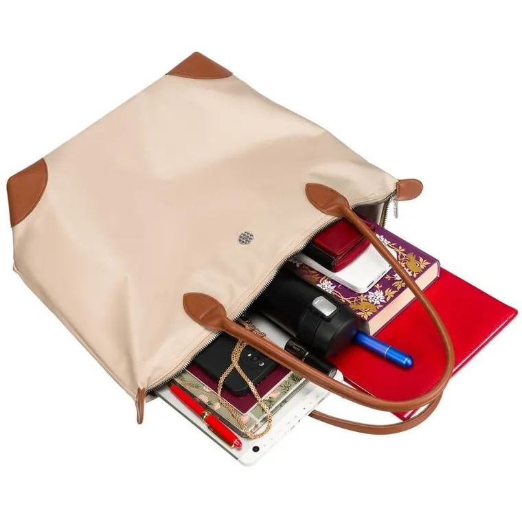 Torebka shopper, beżowa, Peterson