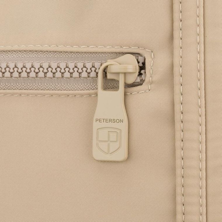 Torebka shopper, beżowa, poliester, Peterson