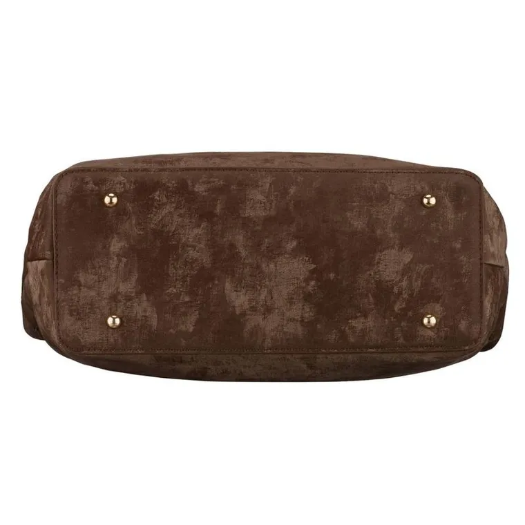 Torebka shopper, brązowa, skóra ekologiczna, Peterson