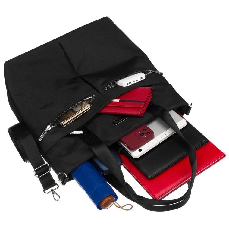 Torebka shopper, czarna, Peterson