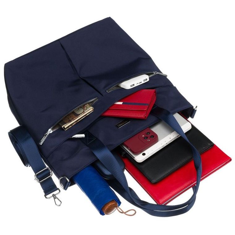 Torebka shopper, granatowa, Peterson