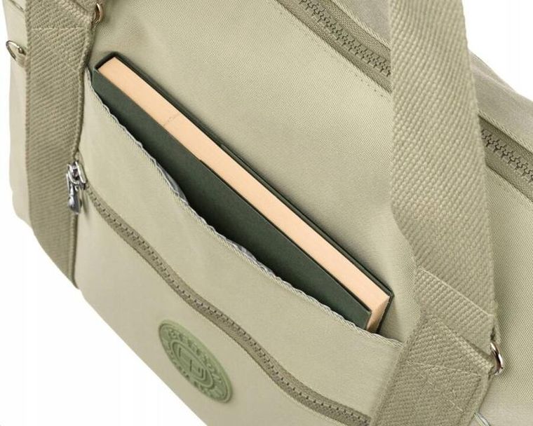 Torebka shopper, jasnozielona, Peterson