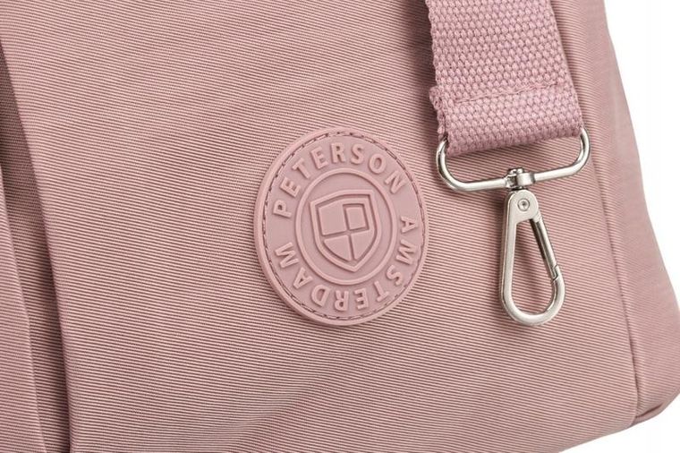 Torebka shopper, różowa, Peterson